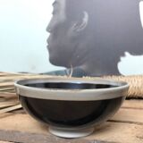 Lot of black ceramic-style bowls