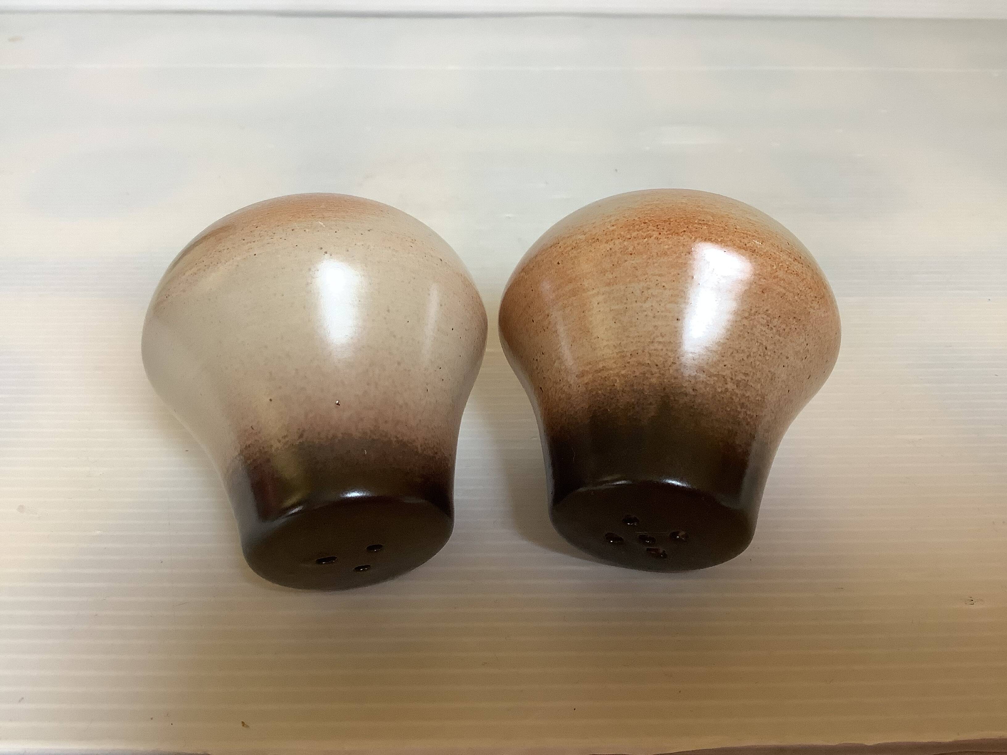 Sel et poivre céramique marron beige