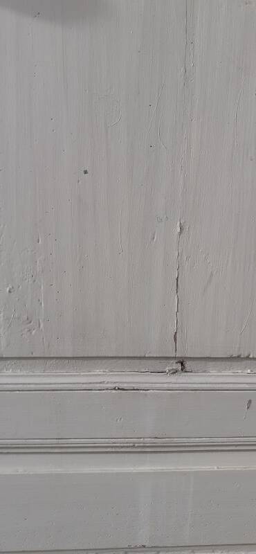 Small 18th century cupboard door h171.5x87.5cm old