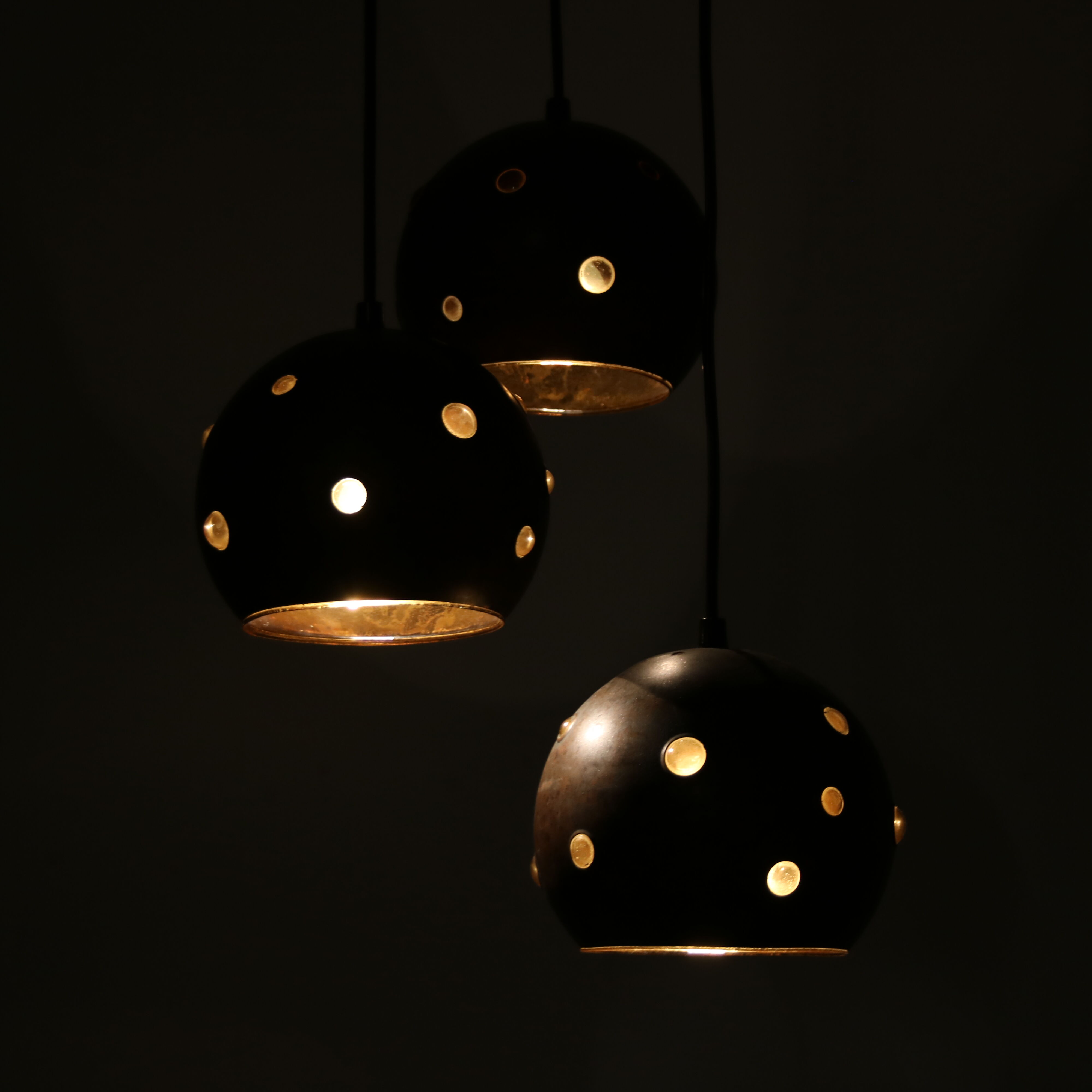 Suspension en cuivre des années 1960 par Peill & Putzler, Allemagne