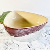 Vintage ceramic slip in the shape of a cluster, oven baking dish.