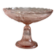 Bayel pink molded glass compote bowl art deco cut
