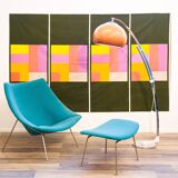 Lampe arc/lampadaire, design années 70 Goffredo Reggiani