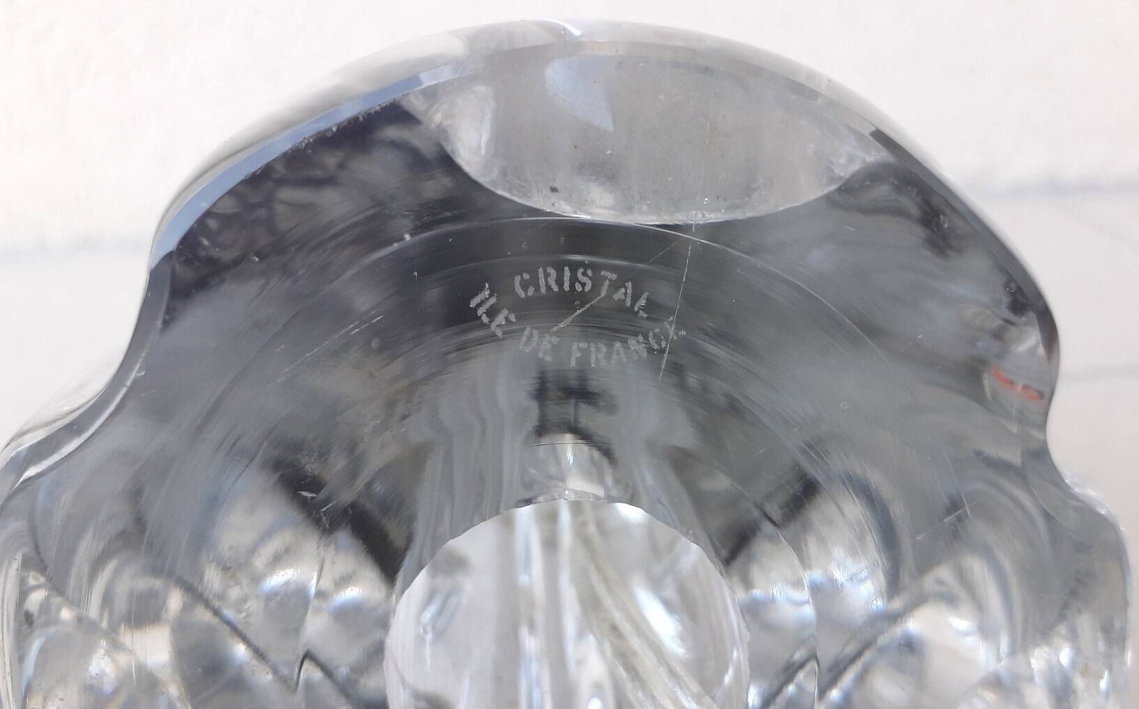 Lamp base in crystal Ile de France
