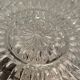 Vintage round molded glass ceiling light from the 70s