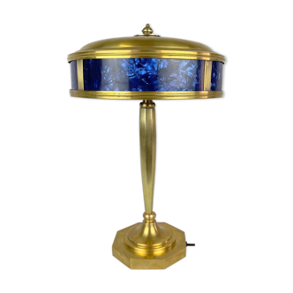 Art deco brass table lamp, 1930's