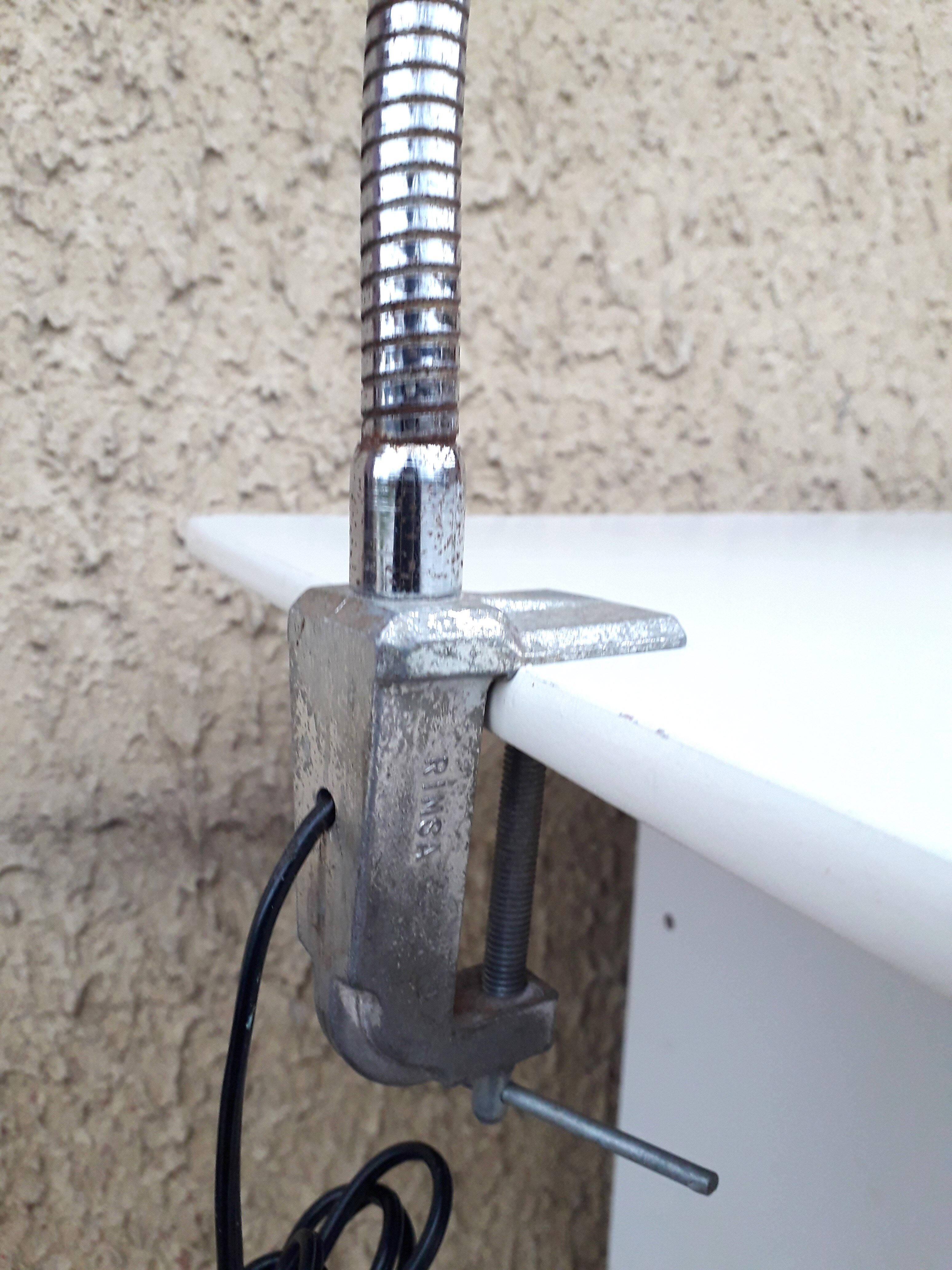 Italian industrial lamp RIMSA - Chrome metal - 1960