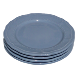 Set of 4 blue ceramic dessert plates