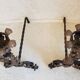 Pair of fireplace andirons, 1940