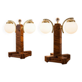 Pair of Art Deco table lamps, Poland, 1950s.
