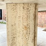 Travertine dining table