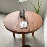 Round folding pine table mountain furniture