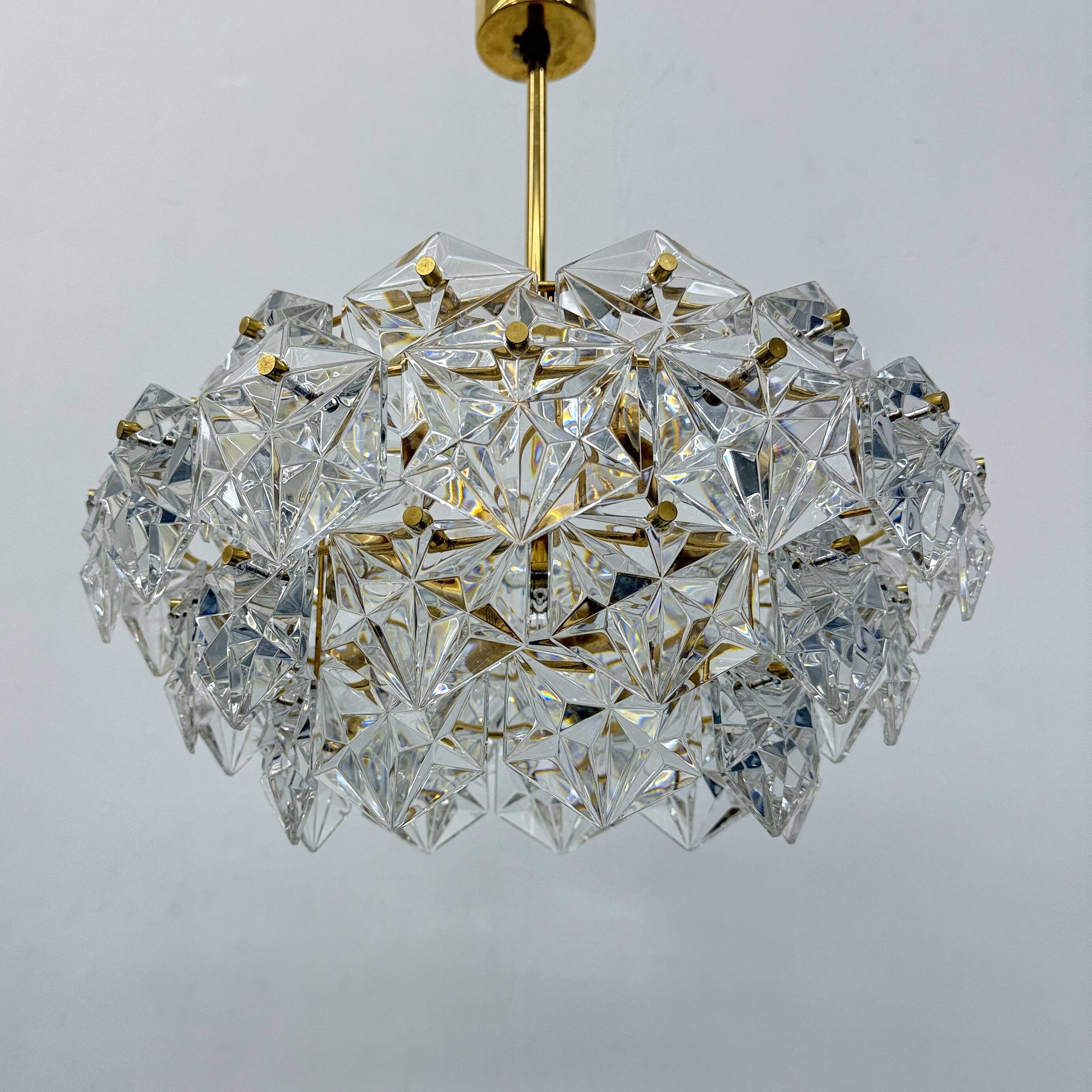 Kinkeldy chandelier with crystal , 1970s