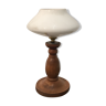 Turned wooden table lamp