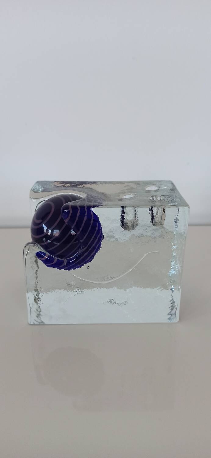 Glass candlestick, 80s