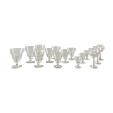 Service of chiseled glasses