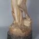 Sculpture céramique Femme et cruche ceinture opale Goldscheider vers 1900, 60 cm C155