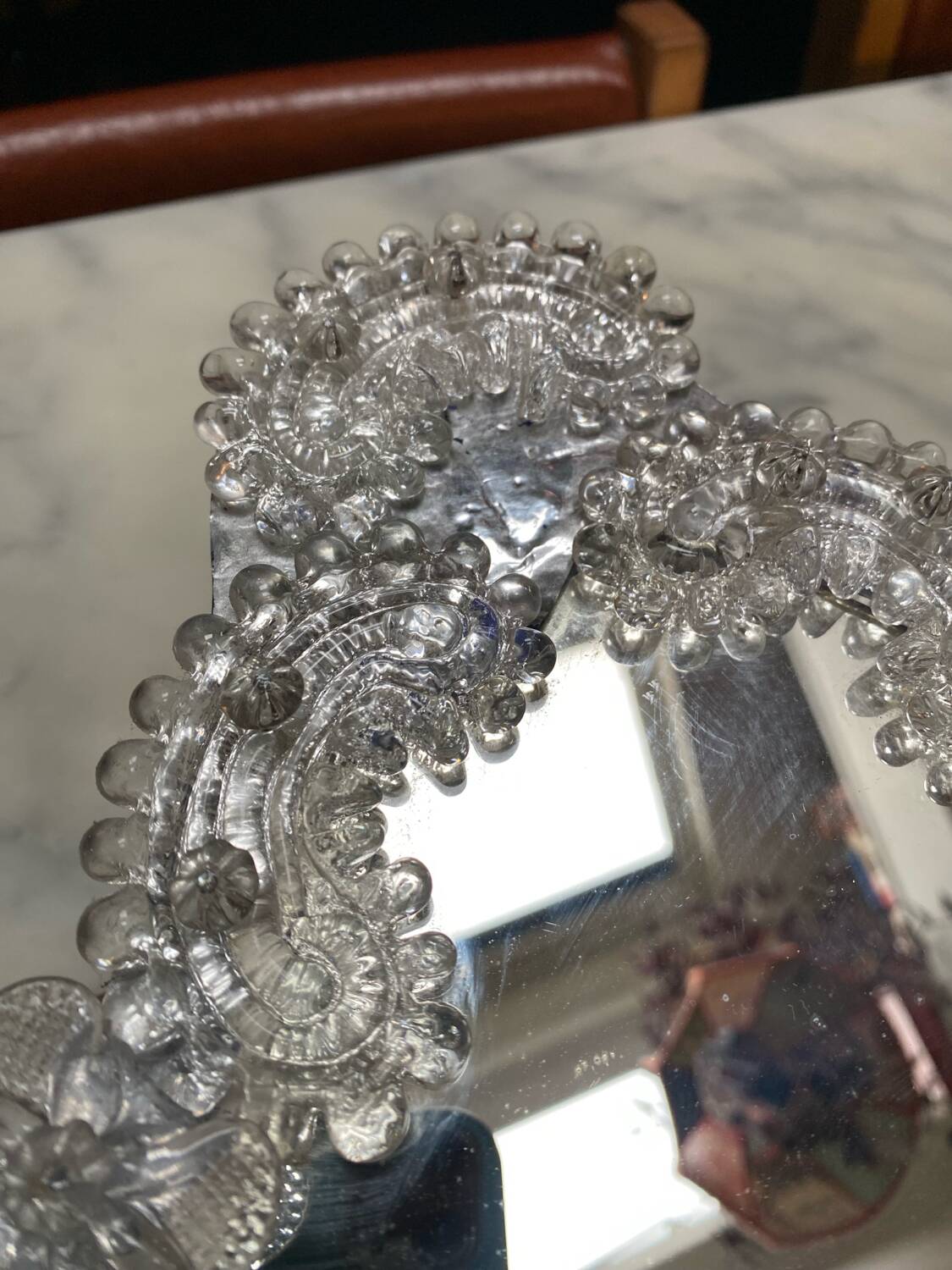 Large Venetian mirror Murano glass