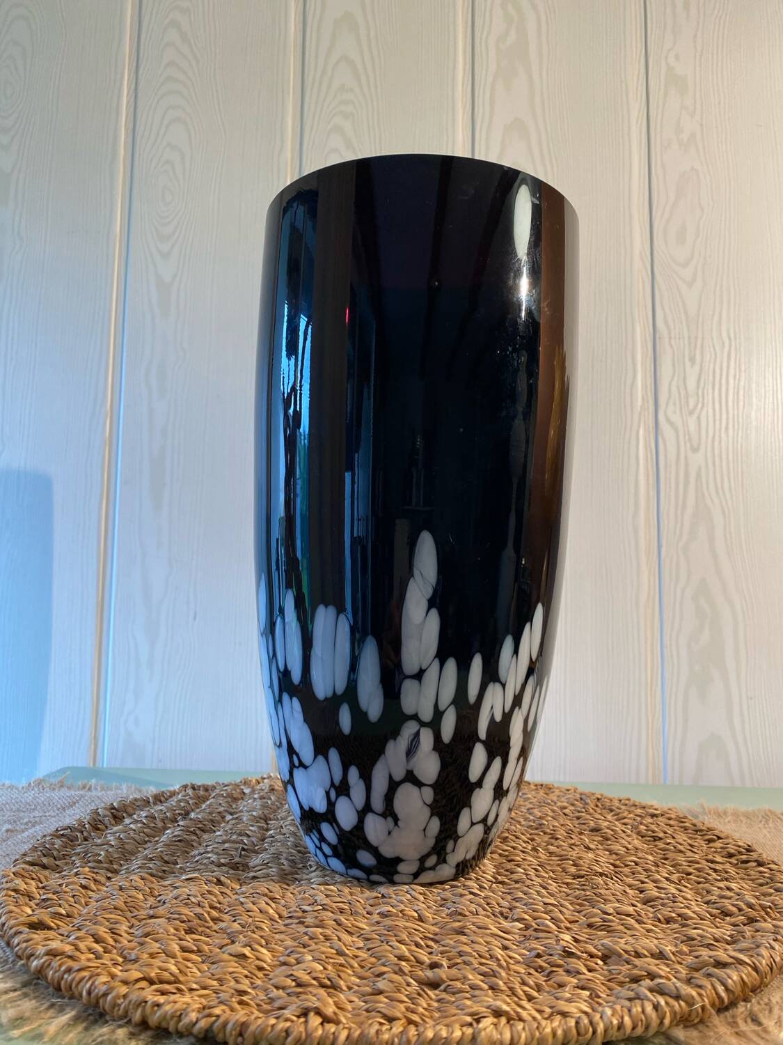 Blown glass vase by krosno jozefina