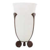 Large Art Deco frosted glass vase by Karl Springer for Seguso 1980
