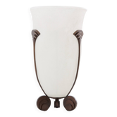 Large Art Deco frosted glass vase by Karl Springer for Seguso 1980