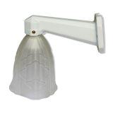 Porcelain and frosted glass wall light