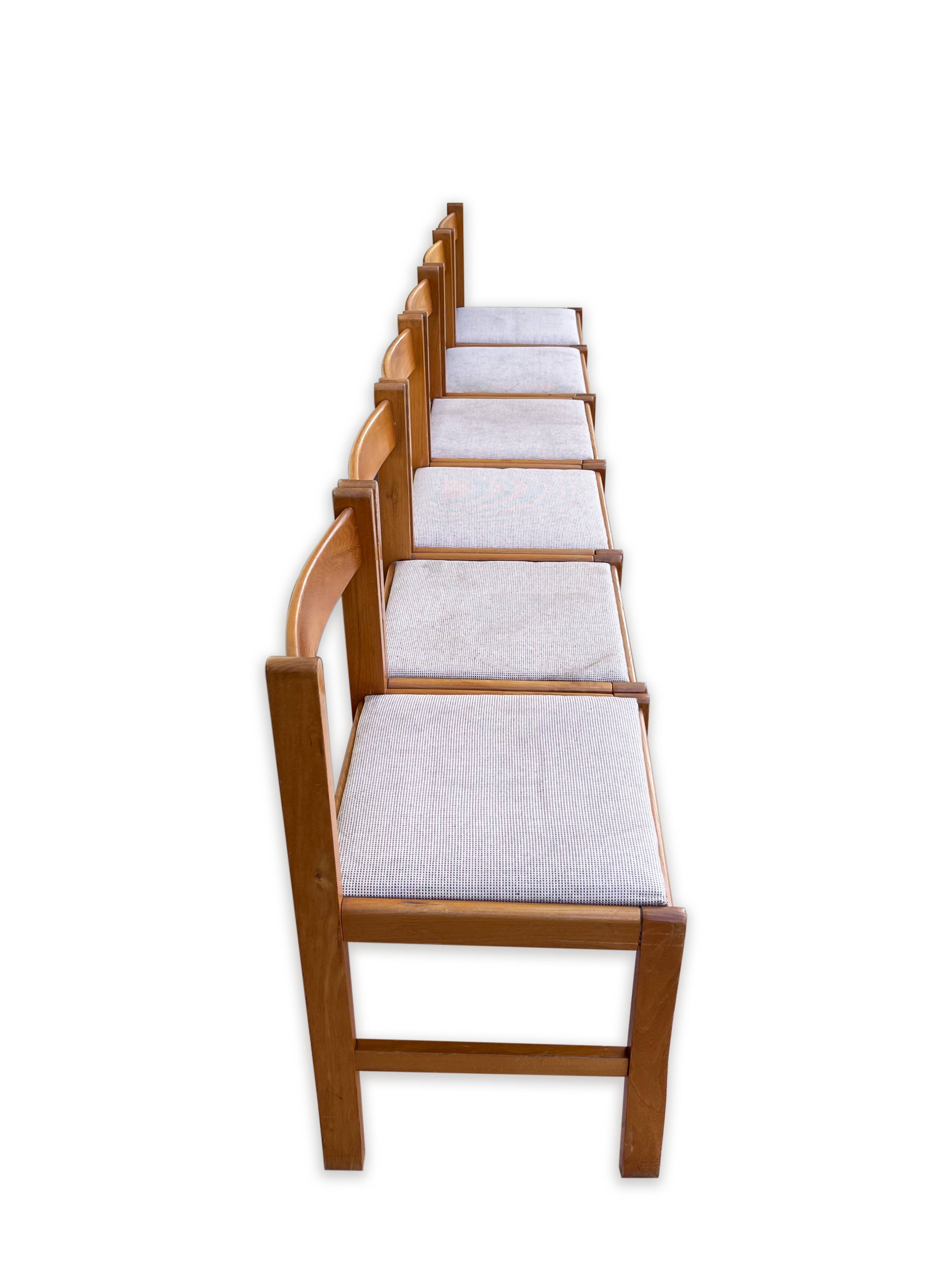 Ensemble de 6 chaises de cuisine italiennes, 1960