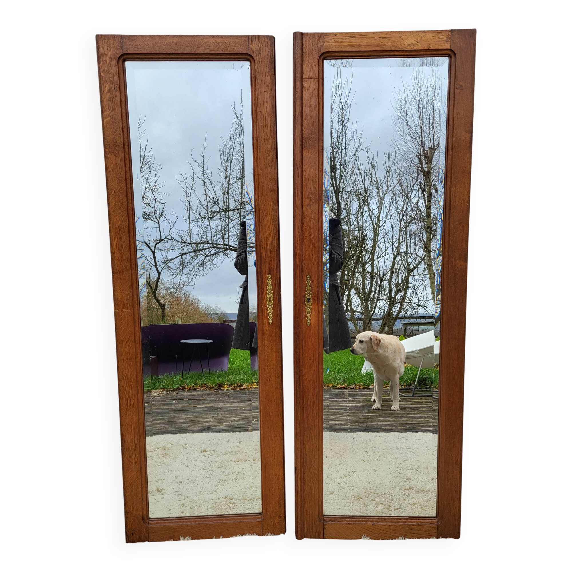 Paire miroirs de porte Art Déco
