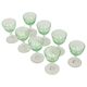 Set of 8 Val Saint Lambert Uranium Glass Aperitif Glasses