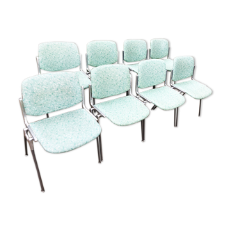 8 anciennes chaises de bureau Castelli - modèle DSC 106 de Giancarlo Piretti