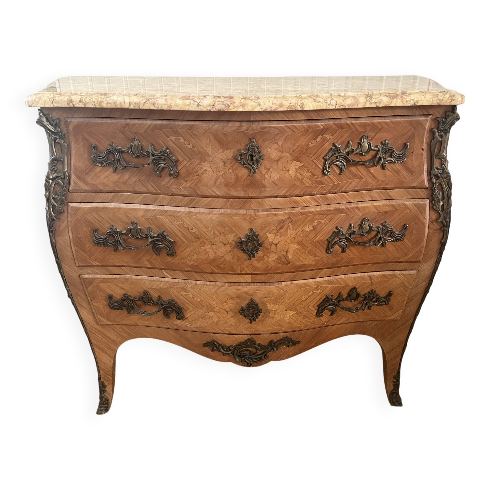 Louis XV style chest of drawers - 19th century