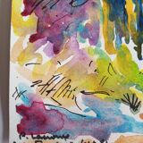 Pierre Lacroux (1909-1993) Gouache on paper 24 x 32 cm - Cap-Ferrat 323