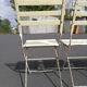 Series of 3 old folding outdoor chairs vintage garden