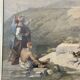 Old orientalist painting, Sebastia, after David Roberts 20th century