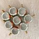 Calvados liqueur cups in slip, 1940s