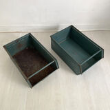 Pair of 50's Schaeffer industrial metal lockers