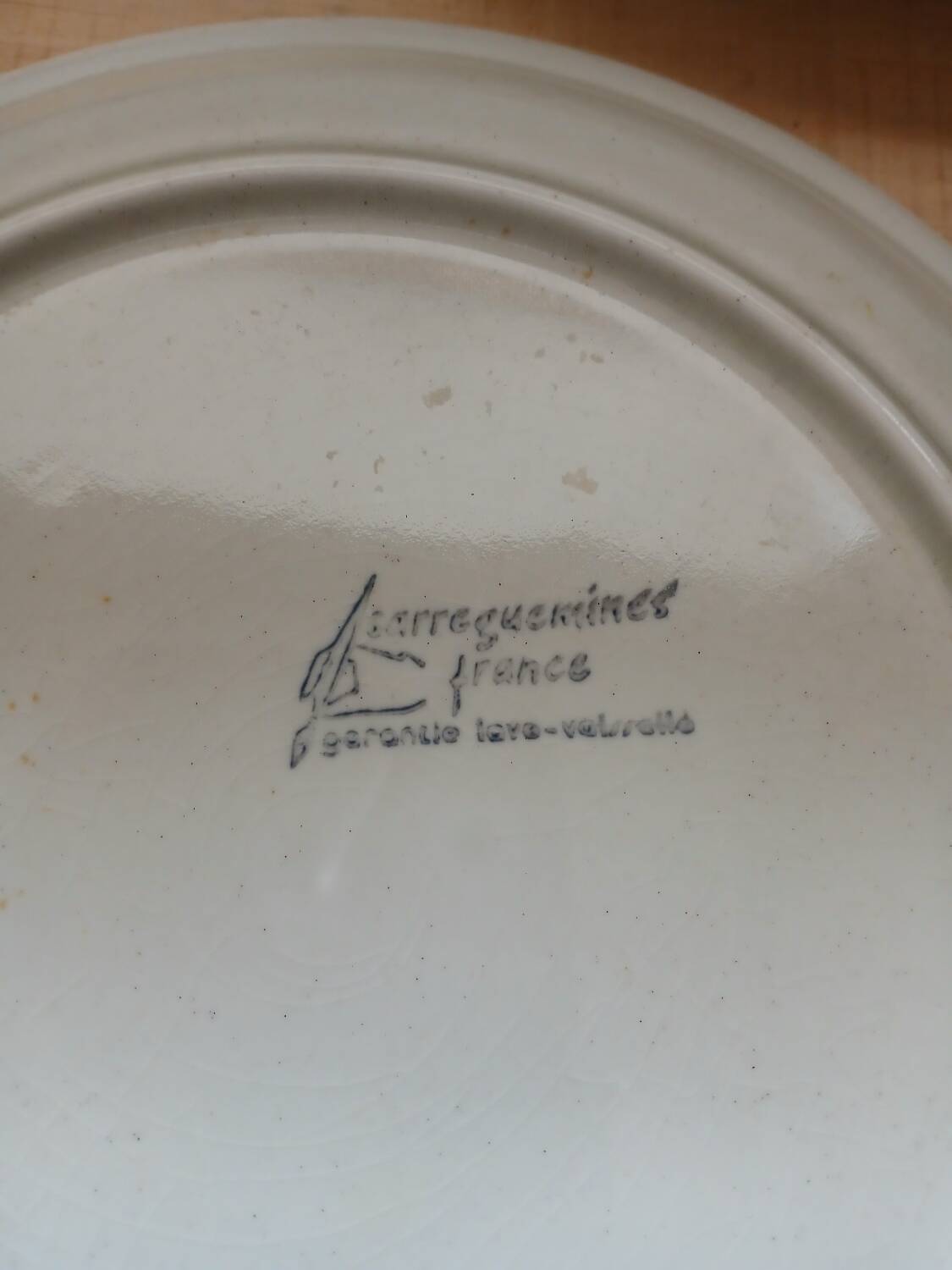 3 assiettes plates anciennes Sarreguemines