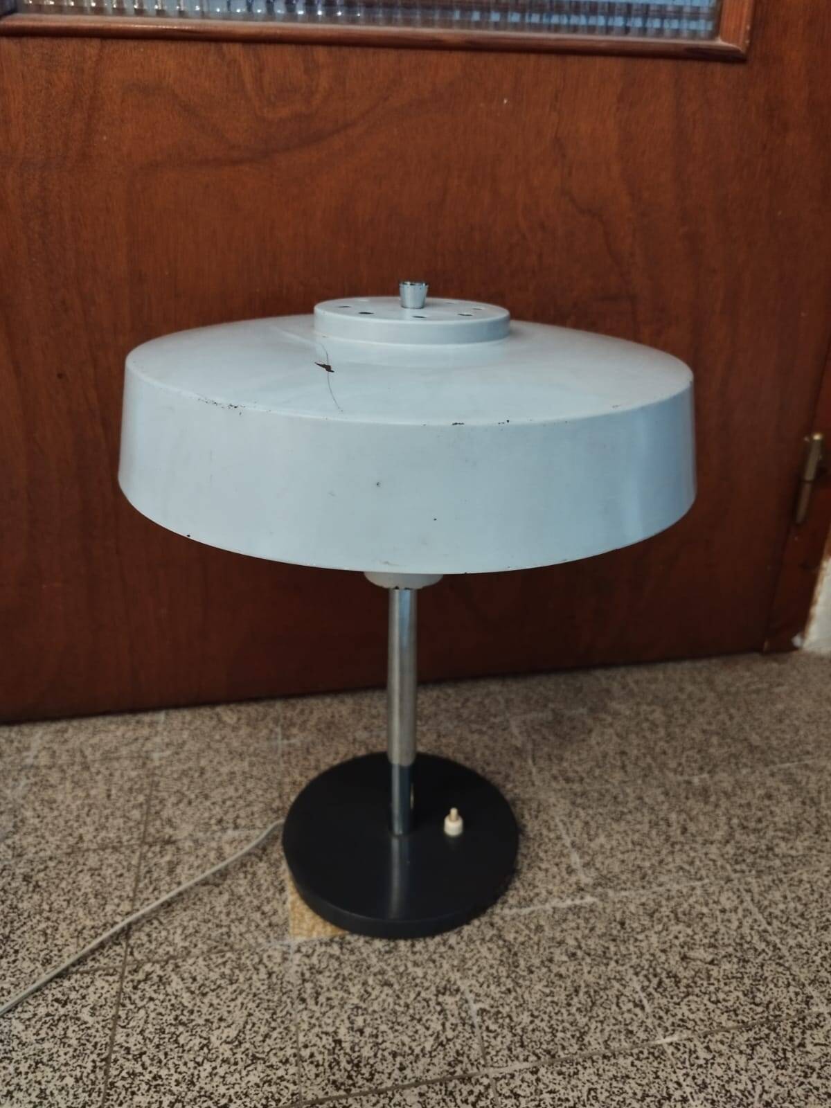 Vintage gray lamp, industrial style, 50s-60s