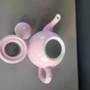 Antique pink porcelain teapot with filter - 1.5L - Ref 886