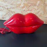 Téléphone vintage rouge bouche red lips