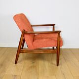 Fauteuil GFM-64, design Edmund Homa des années 70, brique en terre cuite