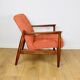 GFM-64 armchair, design by Edmund Homa from the 70s, terracotta brick
