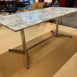 Dining room table marble chrome legs