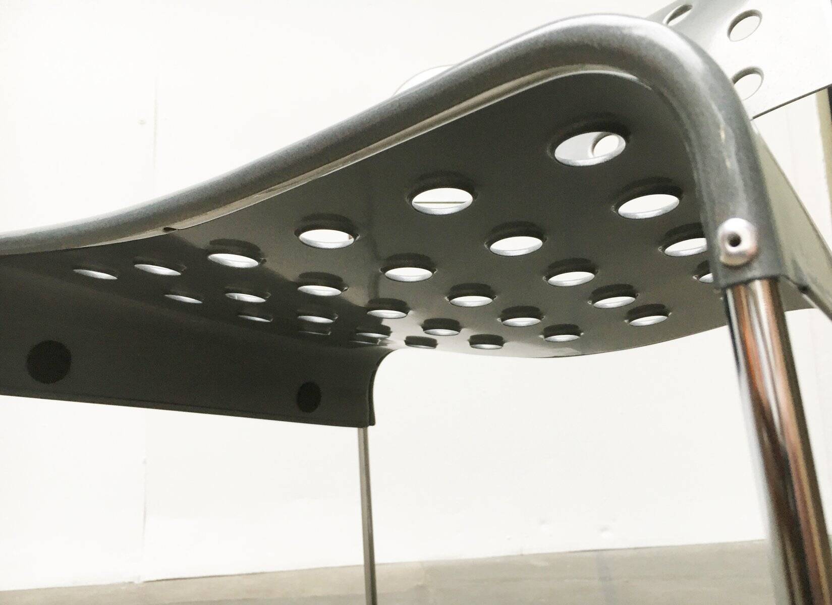 Omkstack Postmodern Chair from the vintage space age by Rodney Kinsman for Bieffeplast