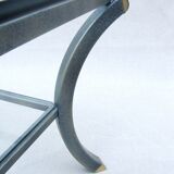 Vintage coffee table, metal and glass, Pierre Vandel