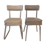 Pair of vintage gray Ronéo chairs