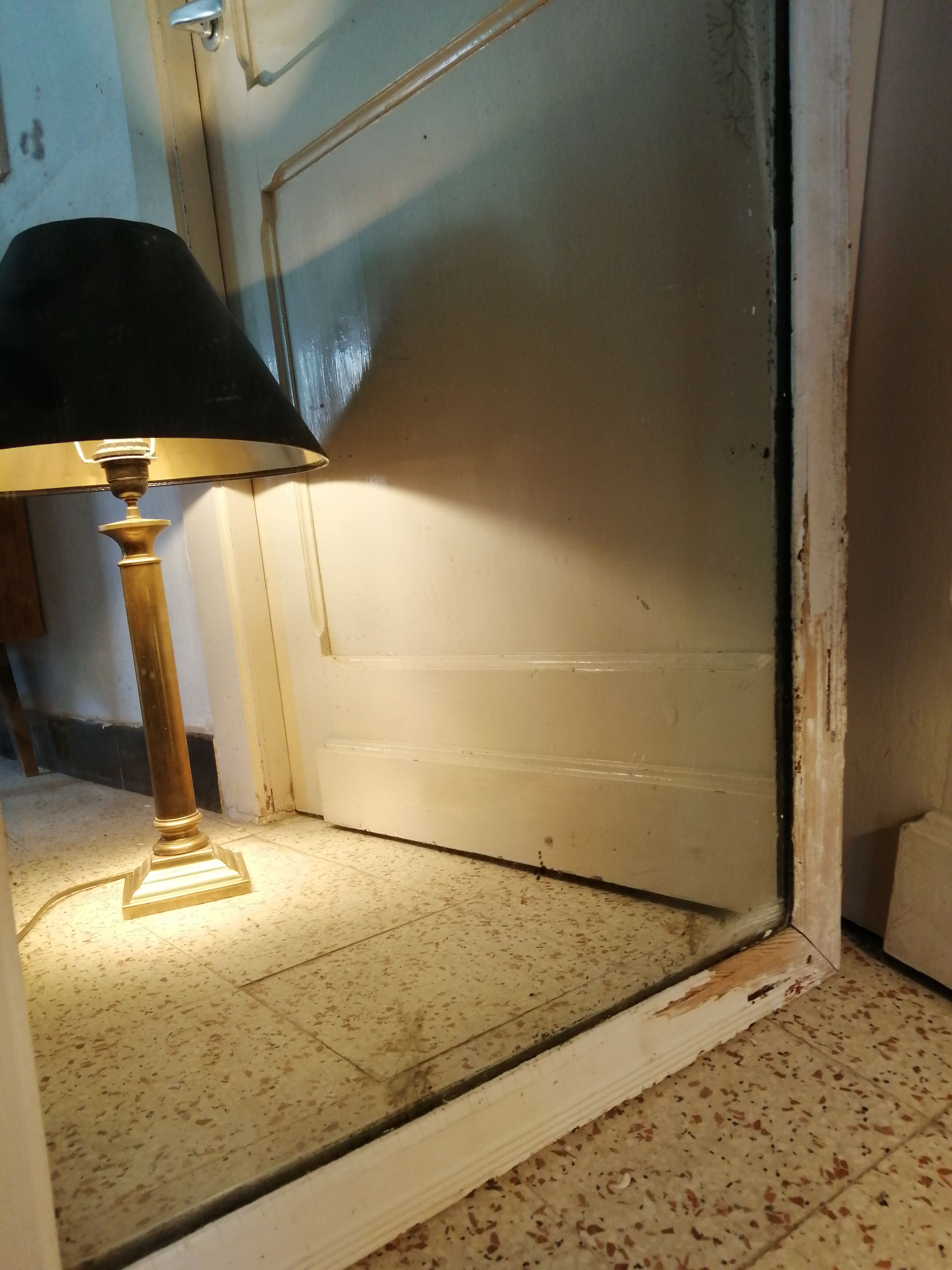 Vintage wood mercury mirror