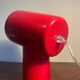 Designer table lamp in red ceramic from the 90s