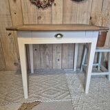 Farm table/desk solid wood wood and beige