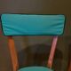 Ensemble de 5 chaises vertes vintage 50